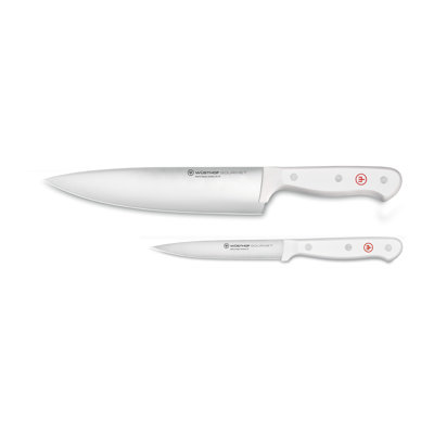 WÜSTHOF Gourmet White 2-Piece Chef's Knife Set