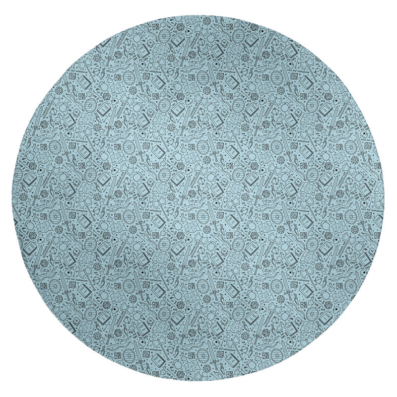 Chenille Indoor Rug, Round 5'
