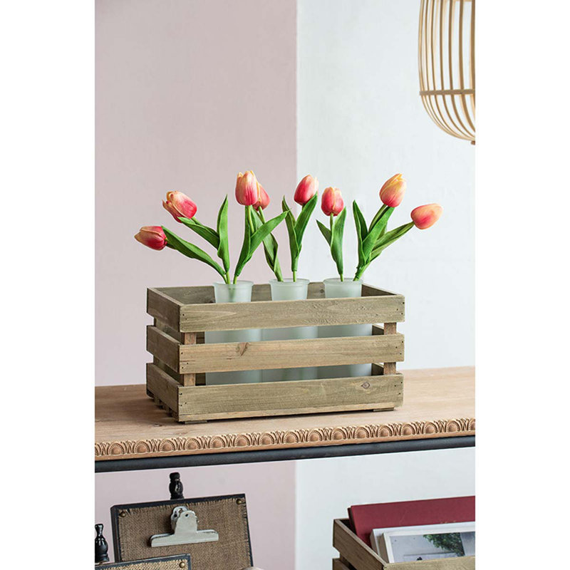 Ensemble de boîte à fleurs en bois 4 pièces Mei