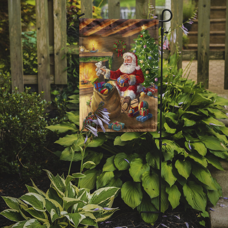 Drapeau de jardin à deux faces Christmas, H 15 po x l 11 po