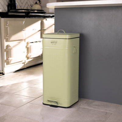 Steel Step On Kitchen Trash Can - 30L