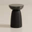 Table d'appoint contemporaine Reeve 13 po L en bois de manguier massif avec base texturée, assemblée