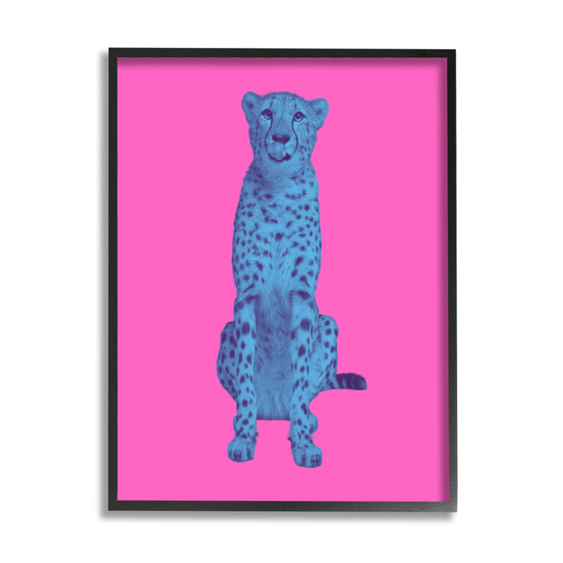 «Bold Leopard» sur plaque murale rose par House of Lulu, H 19 po x l 13 po x P 0,5 po