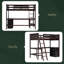 Lit mezzanine simple avec tablettes et bureau-751654765
