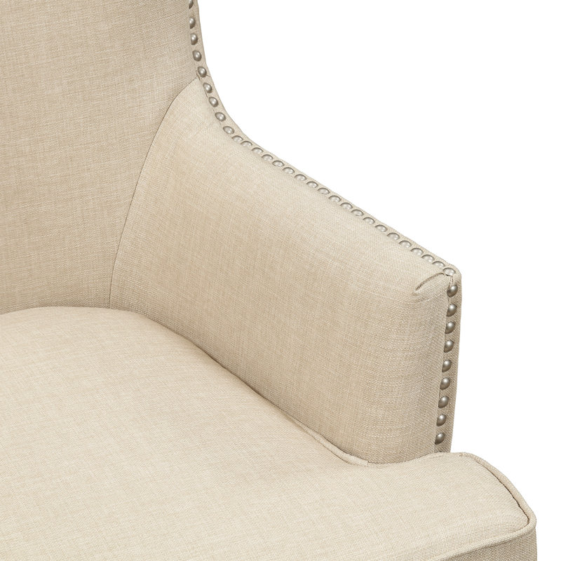 Ameryst Upholstered Armchair, Natural Chenille