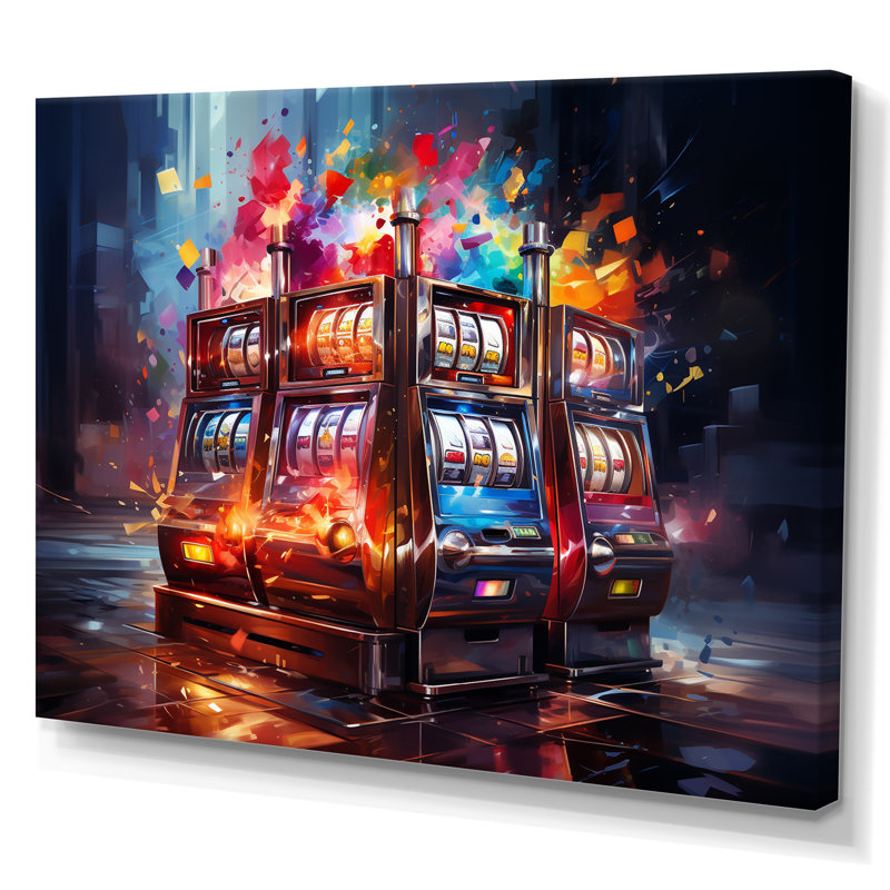 Machine à sous Casino Royale II, H 12 po x l 20 po x P 1 po, Toile tendue