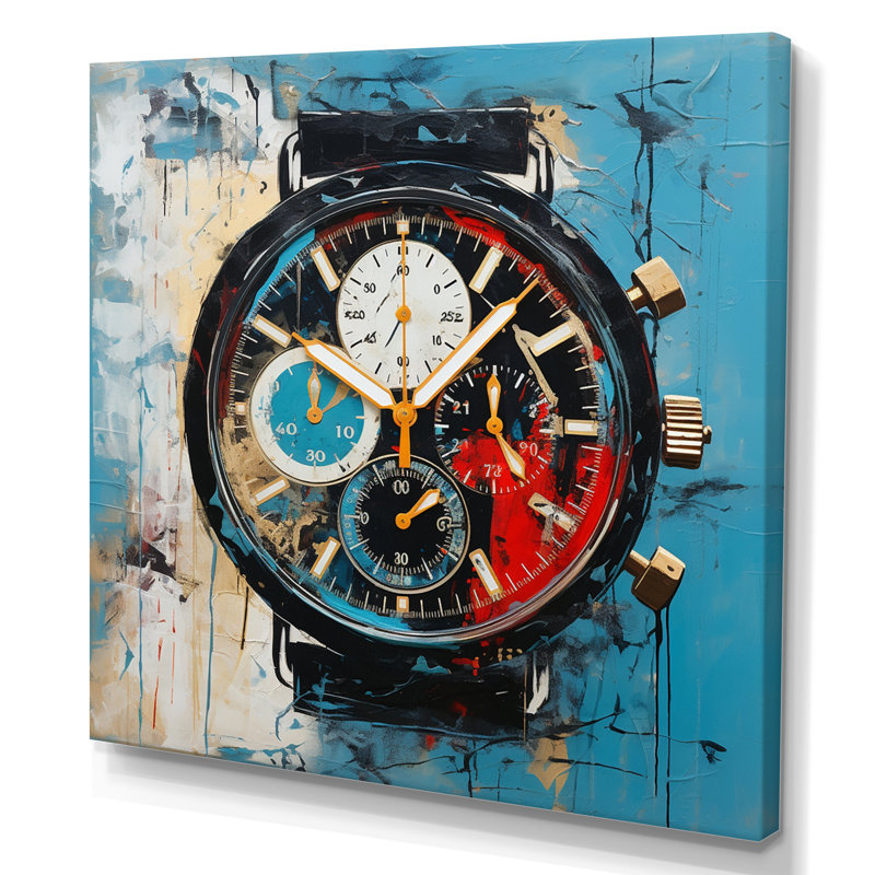 «Watche Temporal Fusion» sur toile, Toile tendue, H 24 po x l 24 po