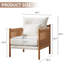 Fauteuil d'appoint en rotin avec coussin lombaire Boho-1440475871