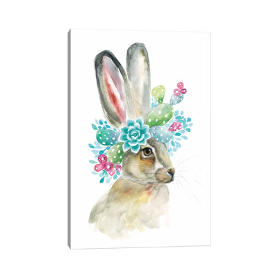 Cactus Bunny by Kirsten Dill - Wrapped Canvas Gallery-Wrapped Canvas Giclée