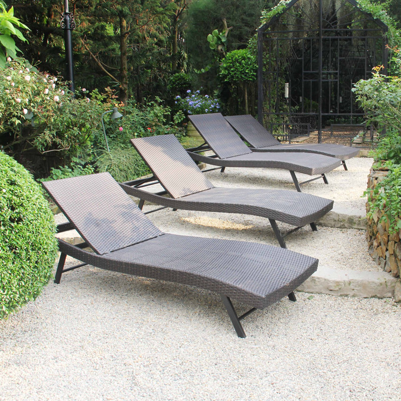 Ragena Outdoor Wicker Chaise Lounge
