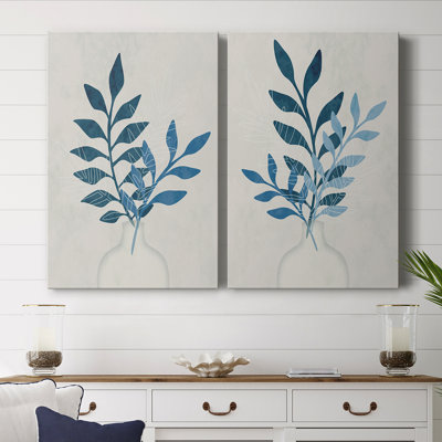 Monochrome Foliage I-Premium Gallery Wrapped Canvas -Ready to Hang