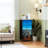 4 Drawer Dresser for Bedroom, Narrow Chest of Drawers, Wooden Top and Study Iron Frame 18"x37.5"-(WxH)