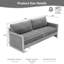 Canapé à trois places moderne de 77,8 po de largeur, revêtement en chenille douce avec accoudoirs en bois massif, canapé de canapé de style américain pour le salon, dossier rembourré et siège à ressorts ensachés-1073943389