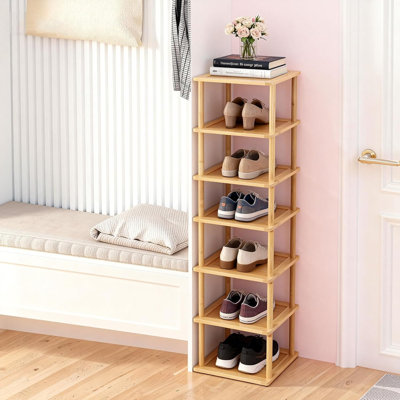 Range-chaussures à 7 niveaux en bambou