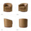 Amiir Modern 30.5'' Wide Swivel Barrel Chair with Solid Wood Base-99110160