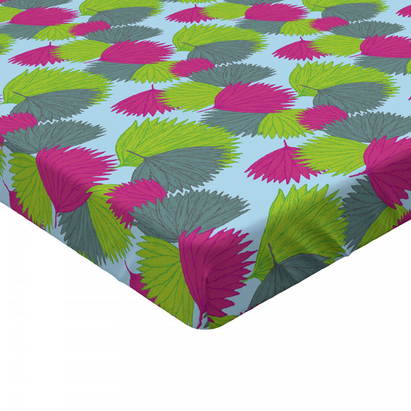 Microfiber Floral Fitted Sheet, Full Fitted Sheet