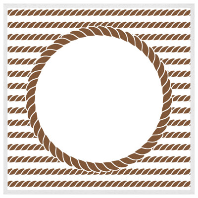 Denhoff Rope Border - Single Picture Frame Print