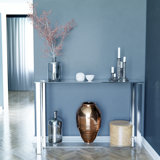 Schwenzer 43.25'' Glass Top Console Table