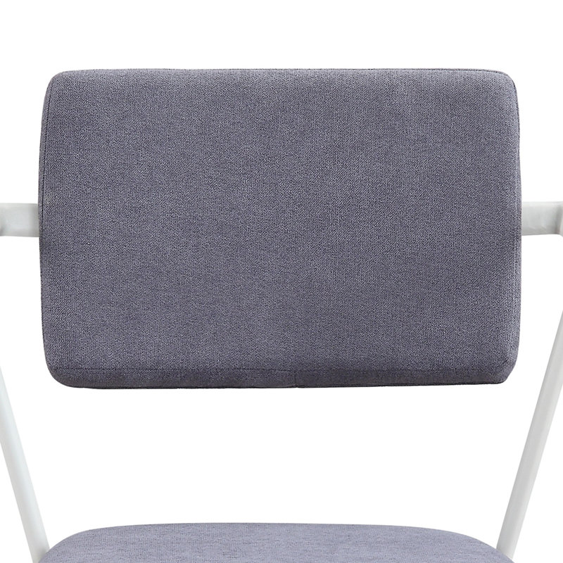 Chaise d'appoint en polyester Egon, Blanc