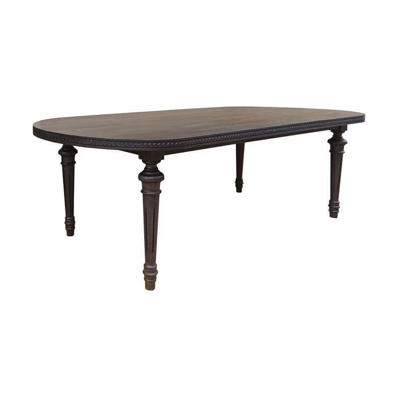 Table de salle à manger Aracele, Pierre brune
