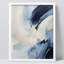 "Illustration abstraite dynamique en bleu et blanc" sur papier-98266522-98266523