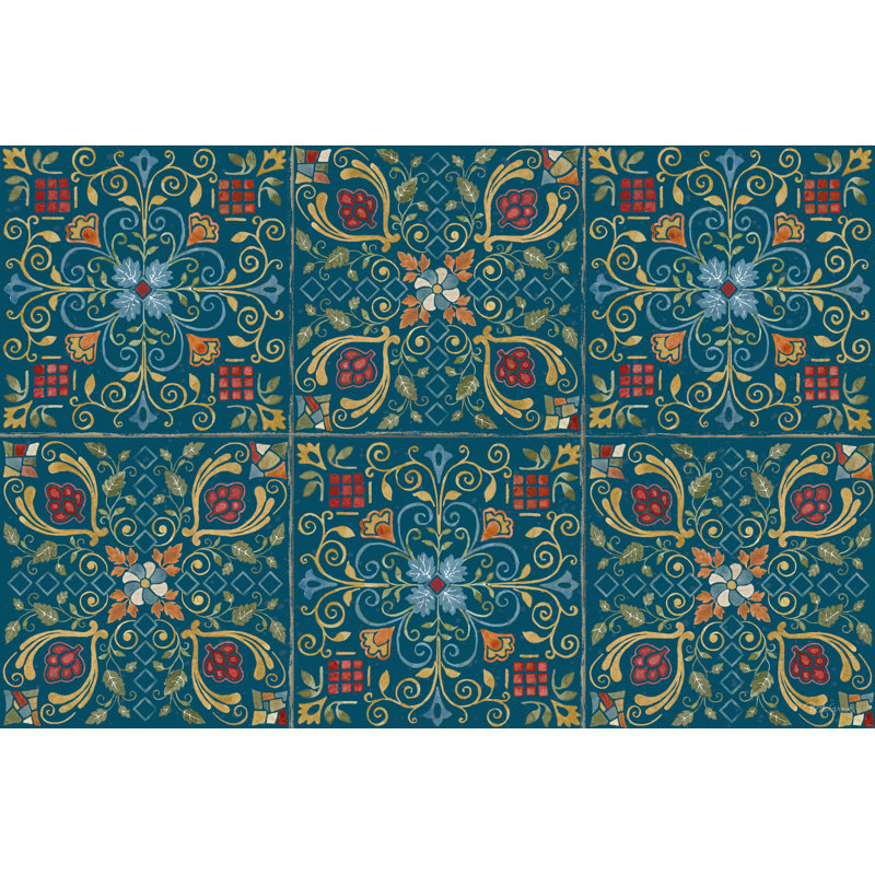 Mediterranean Motif I Colour by Beth Grove - Wrapped Canvas Print, 30cm H x 46cm W