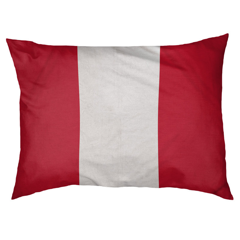 Coussin intérieur New England, Petit (l 28 po x P 18 po x H 6 po), Rouge / blanc