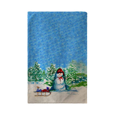 Linge à vaisselle bonhomme de neige et traîneau