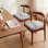 Chaises de salle à manger en bois massif, chaises d'appoint rembourrées sans accoudoirs avec assise rembourrée pour bureau à domicile (lot de 2)