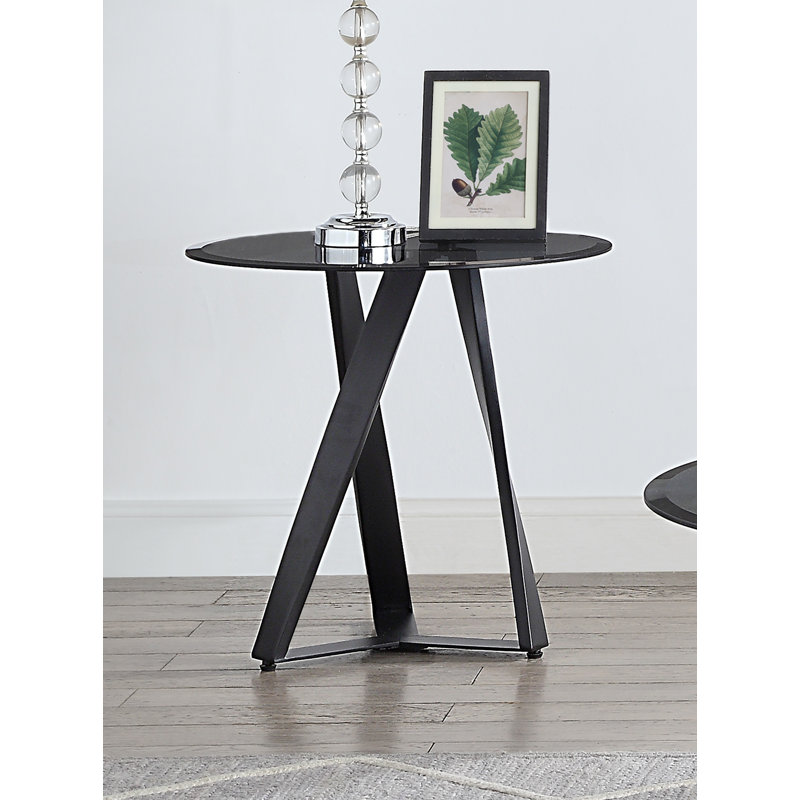 Arjola Glass Top End Table