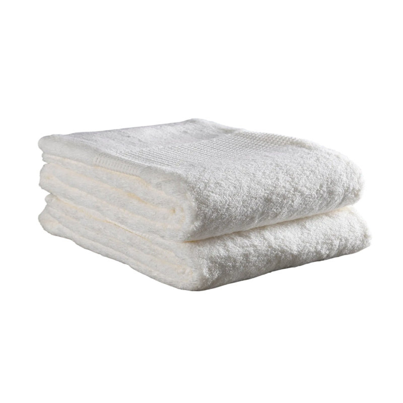 Ensemble de deux débarbouillettes blanches en coton turc, 33 x 33 cm, en tissu éponge à séchage rapide