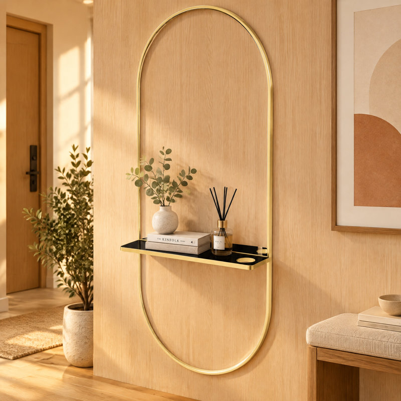Miroir d'entrée mural complet avec lumière DEL