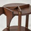 Table d'appoint ronde en noyer massif, 100 % bois massif, petite table rustique idéale pour le salon, la chambre à coucher et le canapé. Montage facile.