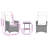 Bistro Set PE Rattan, Powder-Coated Steel, Solid Acacia Wood-405636436-405636442