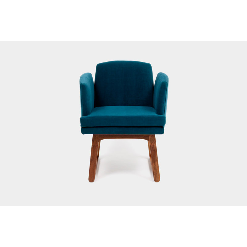 Allison Upholstered Arm Chair, Peacock