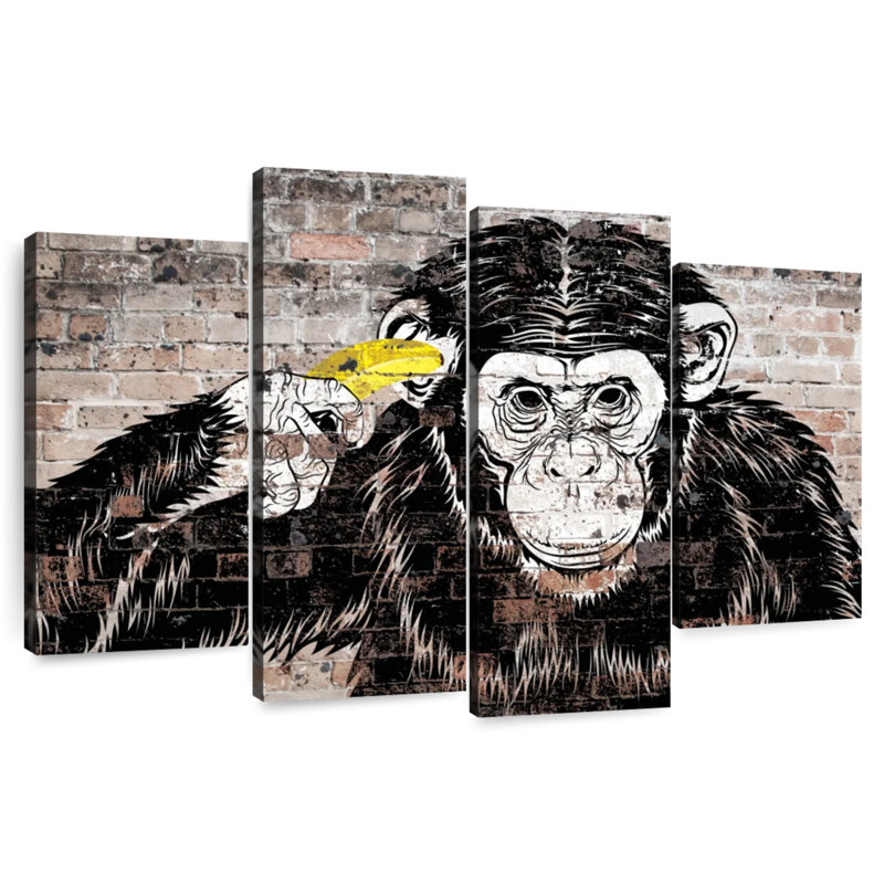 Brampt Monkey Headshot, 32" H x 52" W