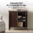 Lucious Transitional 32''W 2-Door Transitional Storage Curved Cabinet with Classic Spindle Legs and Cable Management-1089168595