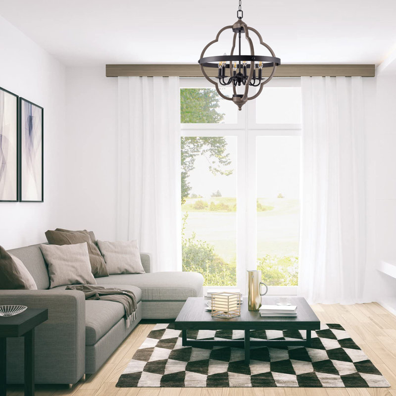 Varley 6 - Light Dimmable Lantern Geometric Chandelier