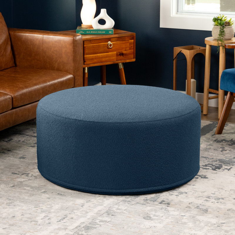 Repose-pieds avec repose-pieds Natacia, Bleu marine, H 16 po x l 36 po x P 36 po