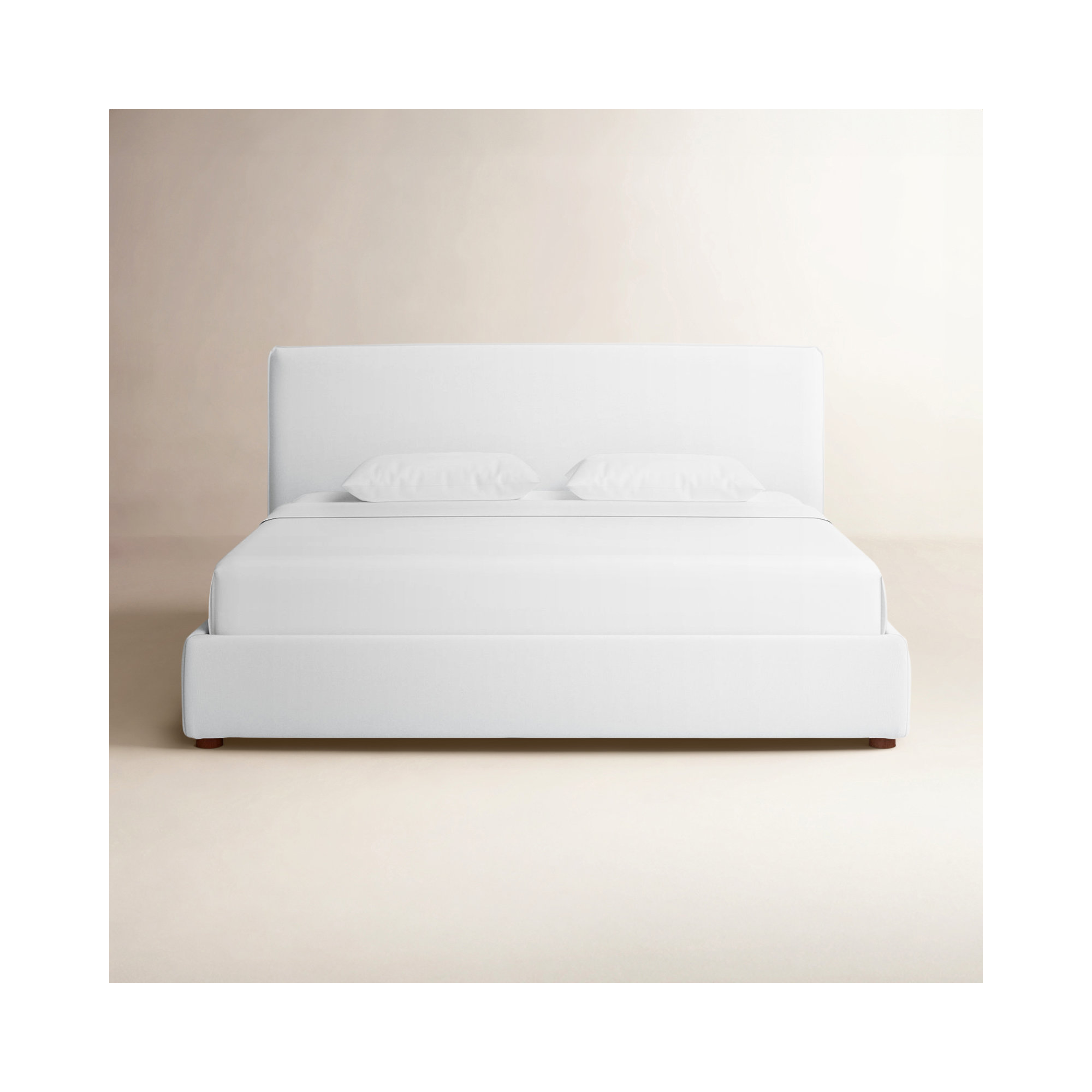 Callahan Upholstered Bed, Ivory Linen, King