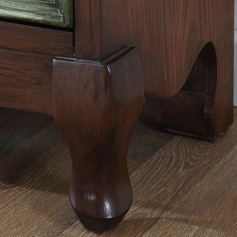 Console verte et bois manufacturé vert