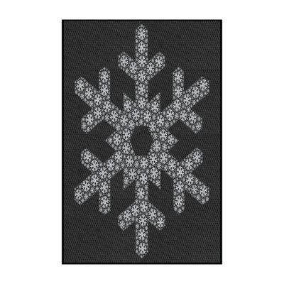 Tapis noir/gris à motifs