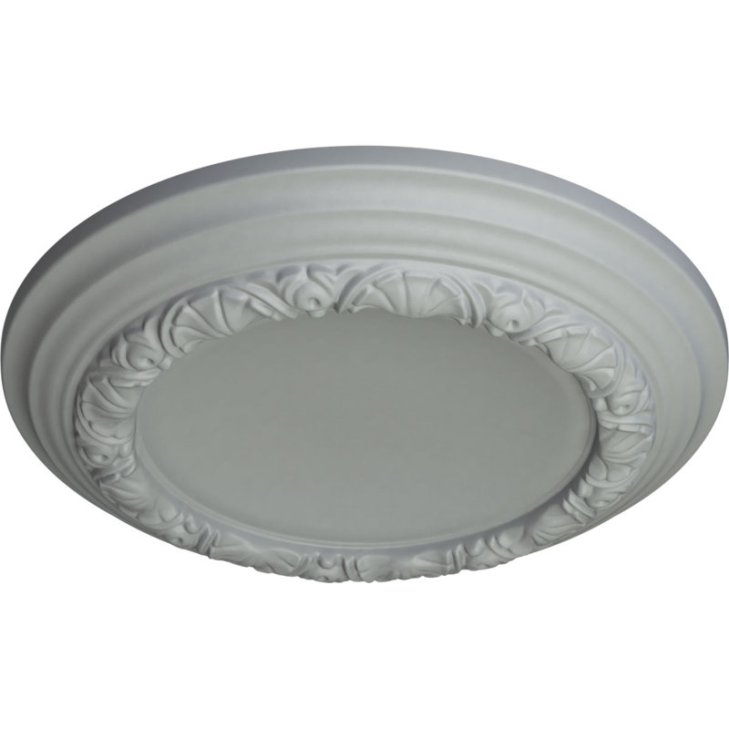 Endurathane Carlsbad Ceiling Medallion, 12 1/2"OD x 1 1/2"P (Fits Canopies up to 7 7/8"), Factory Primed, Primed