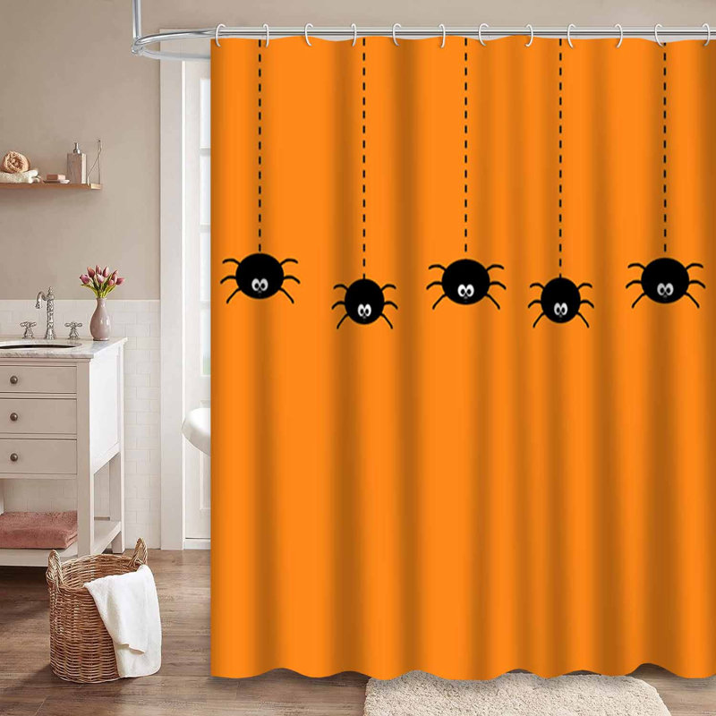 Rideau de douche mignon avec 12 crochets, L 72 po x l 72 po