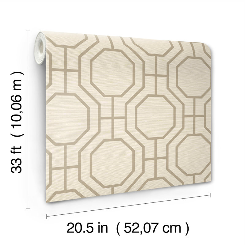 Gatco Geometric Wallpaper Double Roll, Gray