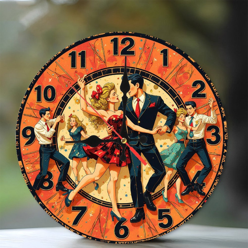 Horloge murale rétro rétro