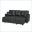 Canapé-lit modulaire en L avec lit escamotable et méridienne de rangement-303742800