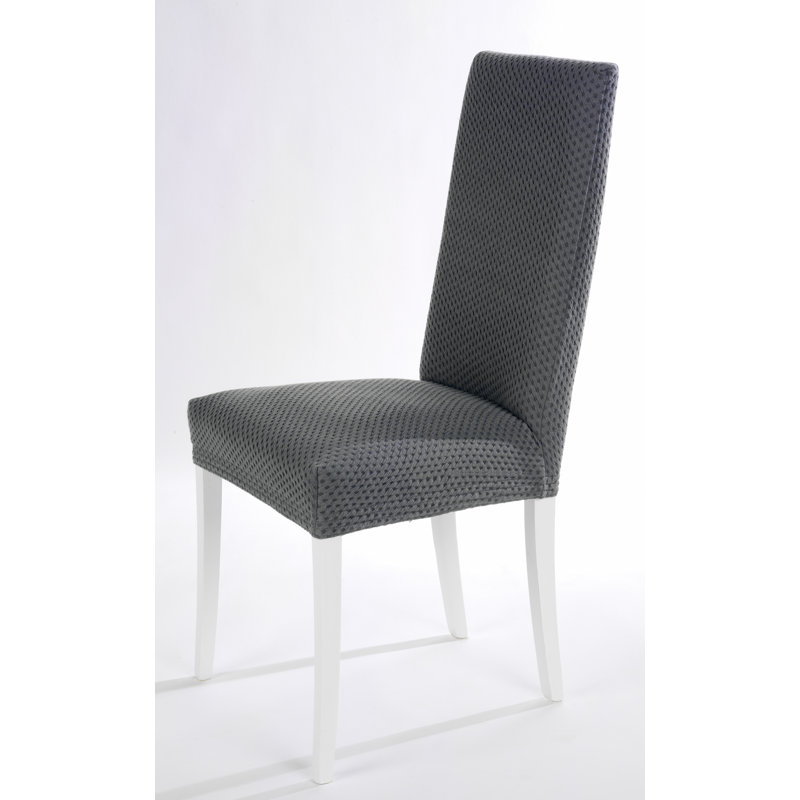 Dining Chair Slipcover, Grey/Brown/Blue