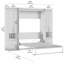 Lit escamotable Asay et 2 armoires de rangement avec tablettes coulissantes-55325694-55325695