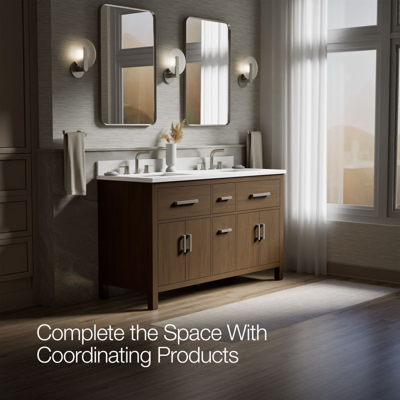 Kresla72" Bathroom Vanity Cabinet With Sinks And Quartz Top, 60"
